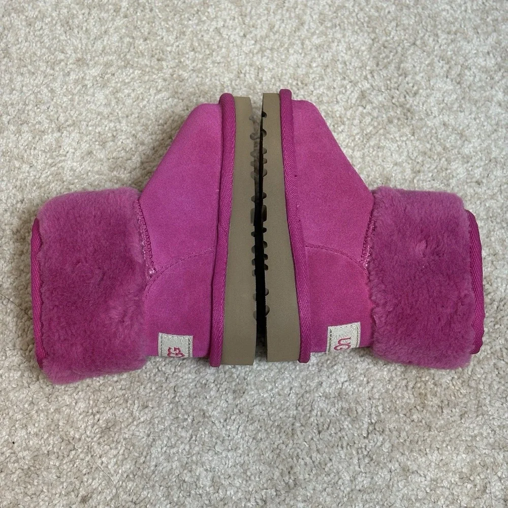 New UGG Classic Jona Luxury Boot Dark Peony Pink Toddler Sz 6 Baby Girl